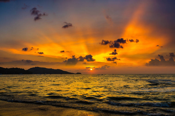 Sunset at Patong beach in Phuket, Thailand - Fotó, kép