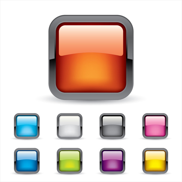 barevné 3d tlačítka - Vektor, obrázek