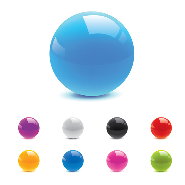 Colored 3d Buttons - Vektor, Bild