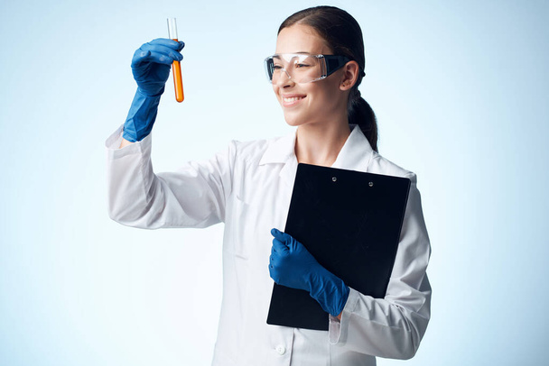 female laboratory assistant research technology experiment Professional - Fotó, kép
