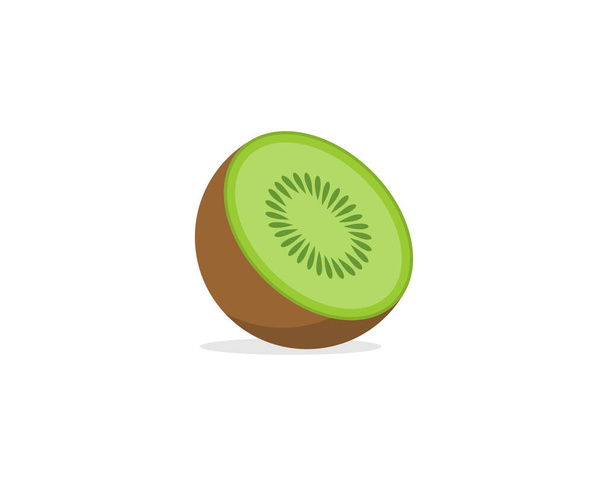 Логотип векторной иллюстрации фруктов киви - Вектор,изображение