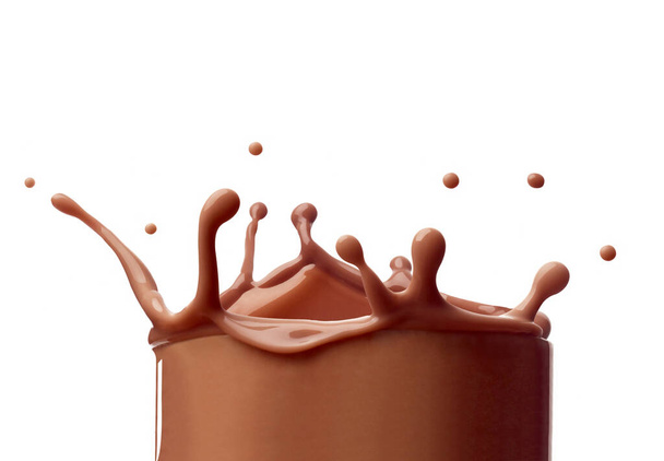chocolate leche salpicadura bebida bebida gota de leche - Foto, Imagen