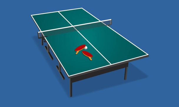 Kit completo di tennis da tavolo progettazione vettoriale isolato sfondo - Vettoriali, immagini