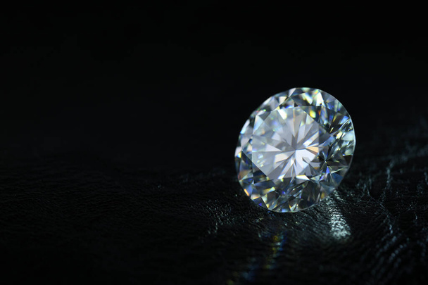 Close up of diamond on black background  - Foto, Imagen