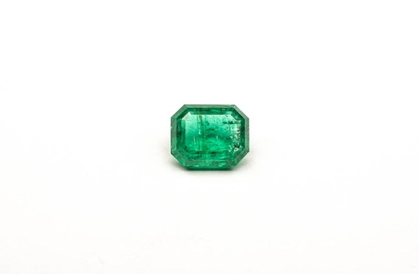 Natural Emerald Gemstone Precious Loose Stone - Фото, изображение