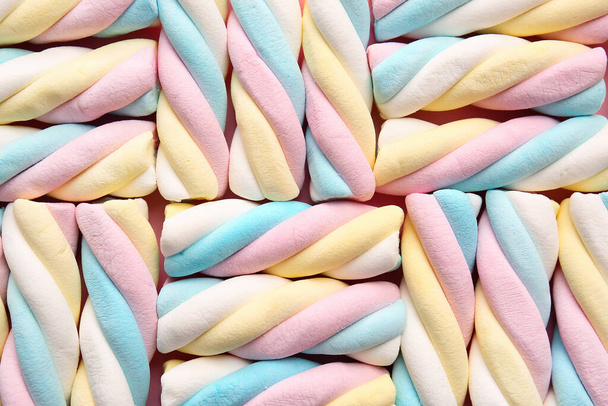 Tasty marshmallows as background, closeup - Foto, immagini