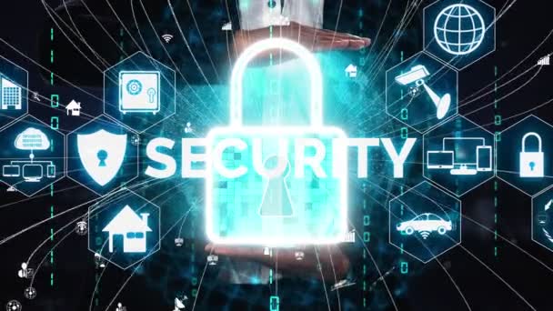 Cyber Security e protezione dei dati digitali concettuale - Filmati, video