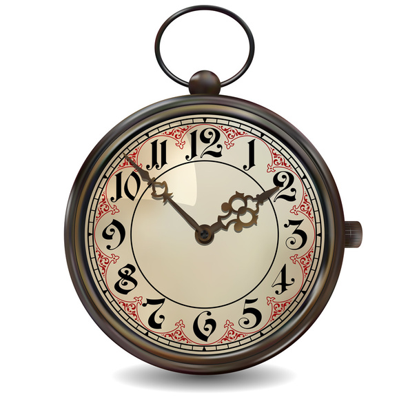 Reloj de bolsillo oxidado
 - Vector, imagen