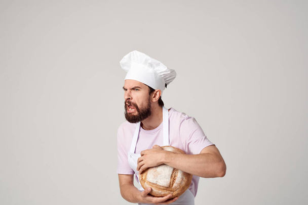 miespuolinen kokki ruoanlaitto leipuri ammatillinen työpaikka teollisuus - Valokuva, kuva