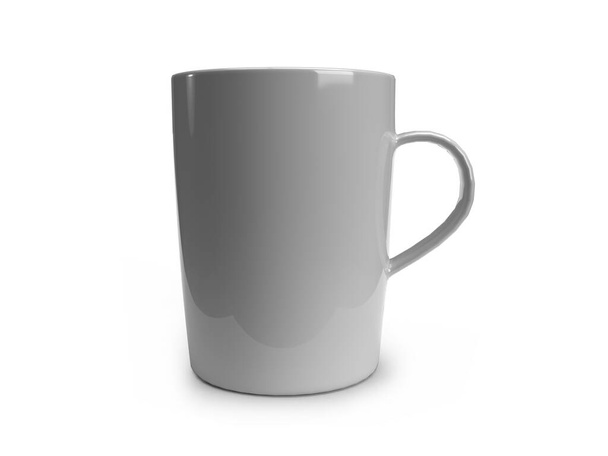 Drinking Mug 3D Illustration Mockup Scene on Isolated Background - Fotoğraf, Görsel