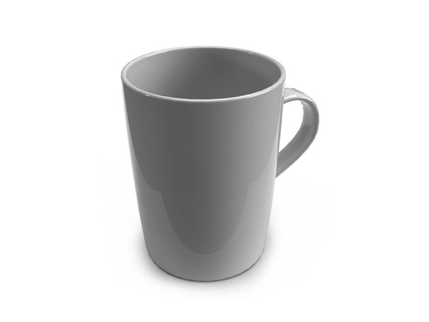 Drinking Mug 3D Illustration Mockup Scene on Isolated Background - Photo, Image