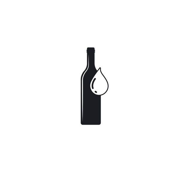 Wasser Tropfen Flasche Symbol Vektor Illustration Design-Vorlage - Vektor, Bild