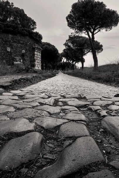 pôr do sol na antiga estrada romana - Foto, Imagem