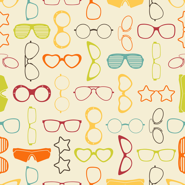 Gafas de sol coloridas y gafas de patrón sin costura
 - Vector, imagen