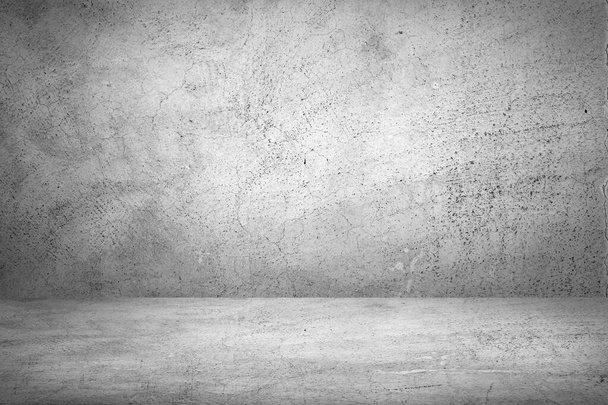 Leere grauen Betonboden Studio Zimmer Hintergrund - Foto, Bild