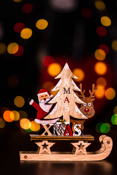 Joulun koostumus vuodenaikojen koristeet ja koristeet - Valokuva, kuva