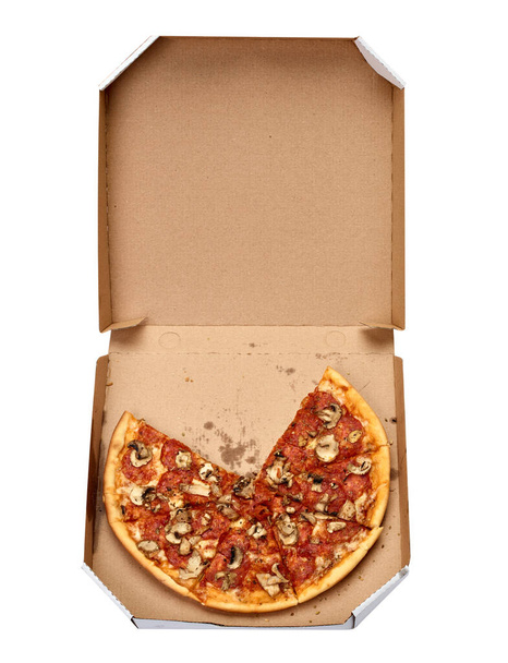 pizza box food cardboard delivery package meal dinner lunch - Photo, Image