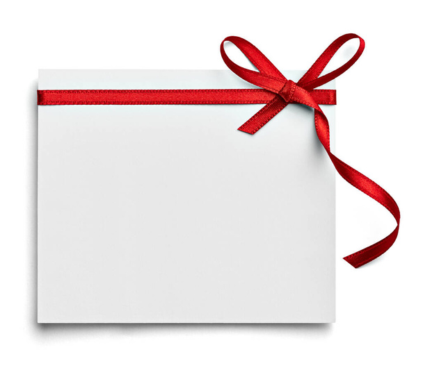 ribbon bow card note chirstmas celebration greeting - Photo, Image