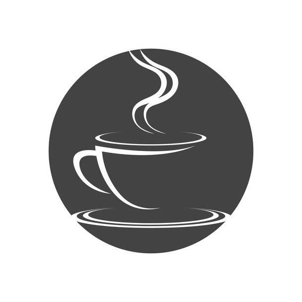 modello di design vettoriale della tazza di caffè nero - Vettoriali, immagini