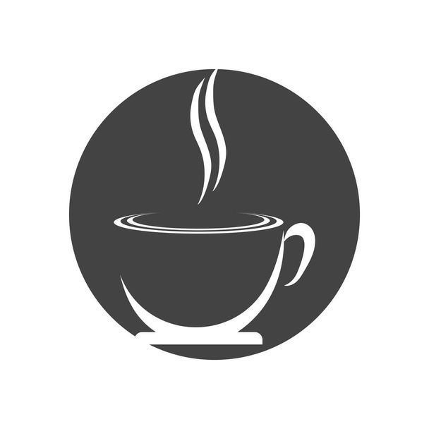 modello di design vettoriale della tazza di caffè nero - Vettoriali, immagini