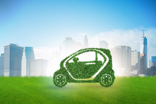 Concept van ecologische elektrische auto - Foto, afbeelding