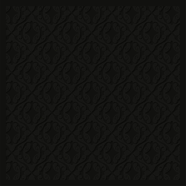 dark ethnic seamless pattern template - Vektor, obrázek