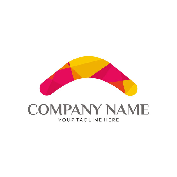Plantilla de diseño del logotipo de Boomerang - Vector, Imagen
