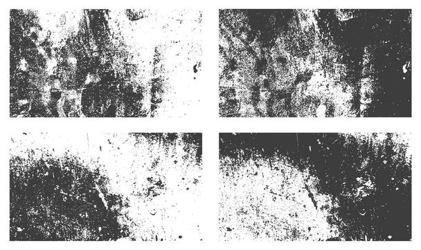 Distressed grunge texture background set vector - Vector, Image