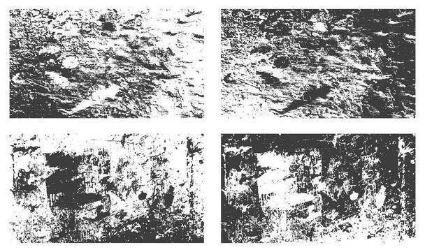 Dirty grunge texture background set of four vector - Vecteur, image