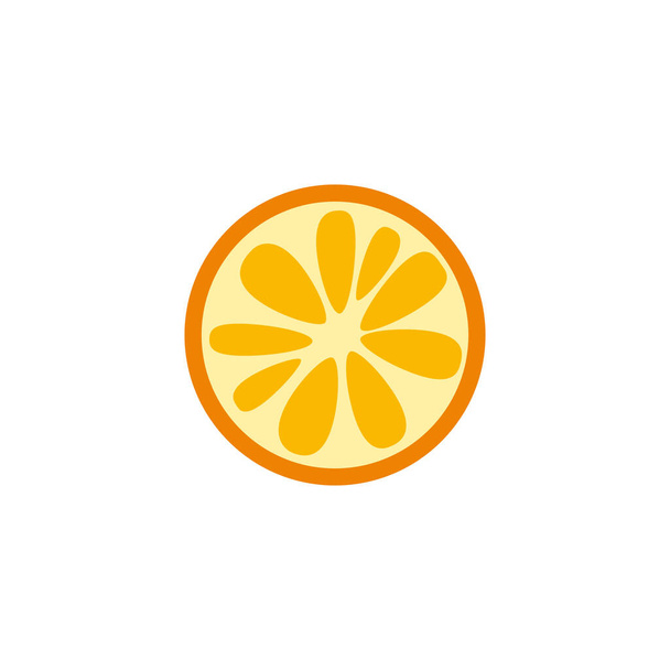オレンジスライスフルーツ新鮮な柑橘類。ベクターイラスト漫画 - ベクター画像
