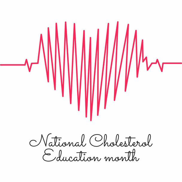 vector graphic of cholesterol education month good for cholesterol education month celebration. flat design. flyer design.flat illustration. - Vector, Image