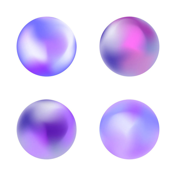 Rounded holographic gradient button. - Vector, Image