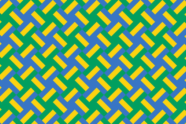 Eenvoudig geometrisch patroon in de kleuren van de nationale vlag van Gabon - Foto, afbeelding