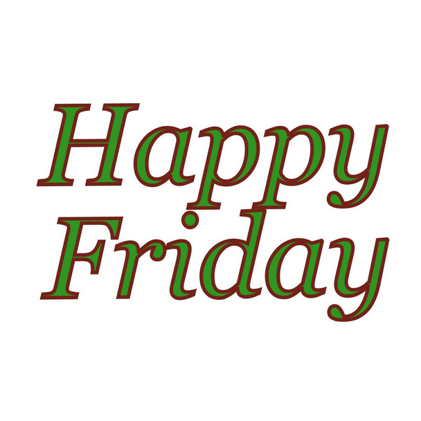 Happy Friday text - illustration - Photo, Image