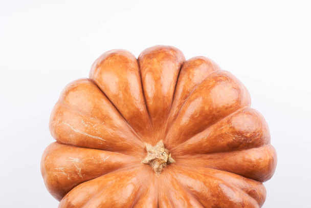 Close-up raw orange pumpkin isolated on white food background - Foto, Imagem