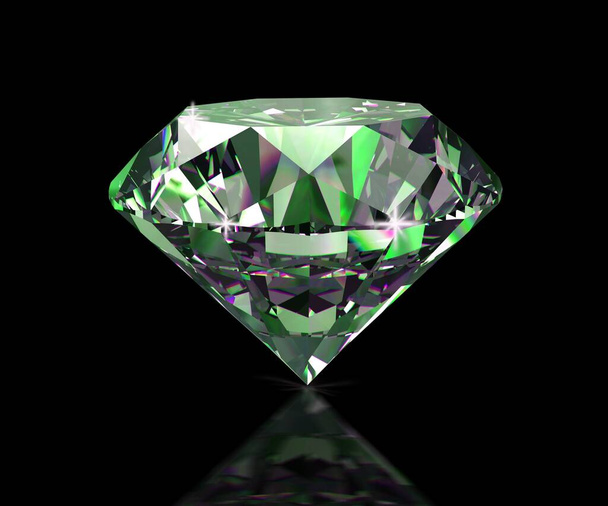 diamond isolated on black background - Photo, Image