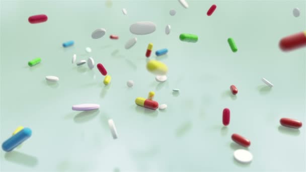 Falling drugs, pils in slow motion - Materiaali, video