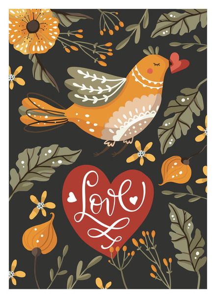 Valentines day vector card. - Vector, Image
