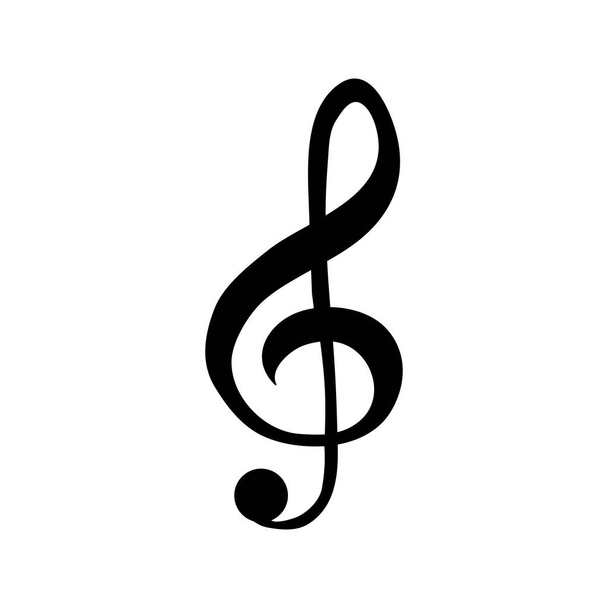 Treble clef icon music sign - Вектор,изображение