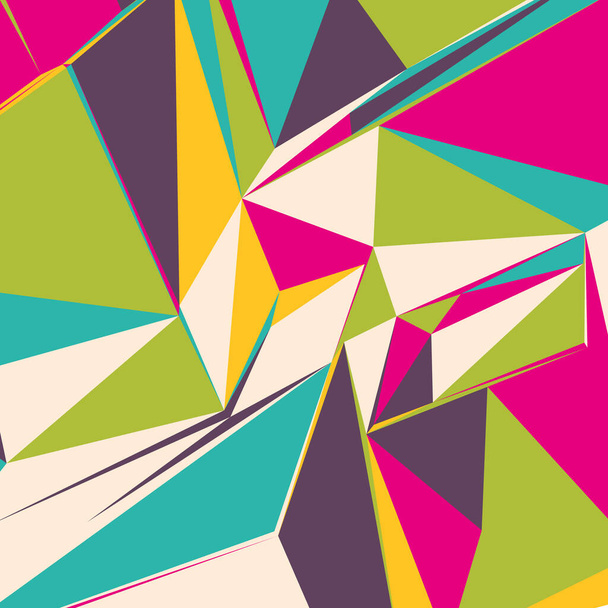Abstract background with colorful triangles for magazines, booklets or mobile phone lock screen - Вектор, зображення