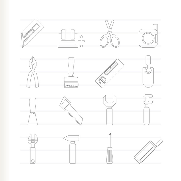 Iconos de herramientas de construcción y construcción
 - Vector, imagen