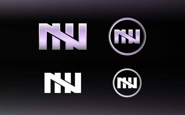 Initials NH logo with a bright color is suitable for E sports teams and others - Vector, Image