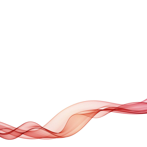 abstract red wave. vector curves - Vektör, Görsel
