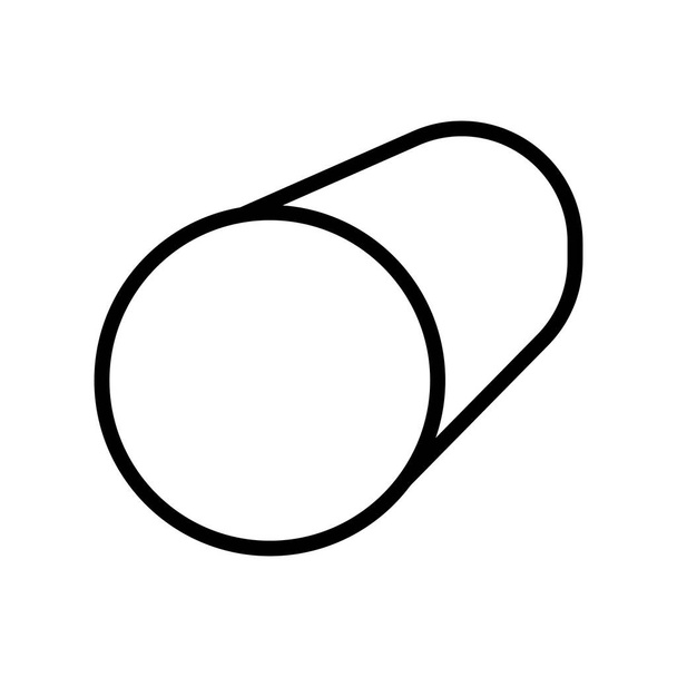 круглий бар металевий профіль лінія значок Векторна ілюстрація
 - Вектор, зображення