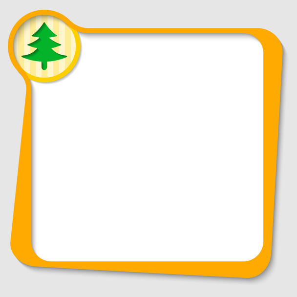 yellow text box for any text with tree symbol - Vektor, Bild