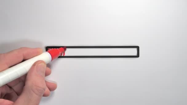 La barre d'état avec l'illustration du stylo rouge - Séquence, vidéo