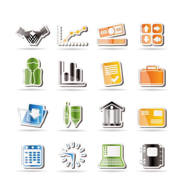 Simple Business and Office icons - Wektor, obraz