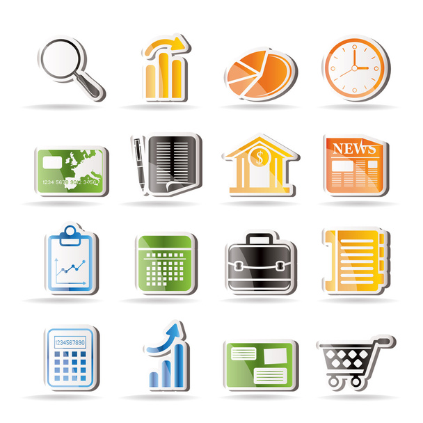 Business and Office Internet Icons - Vektor, kép