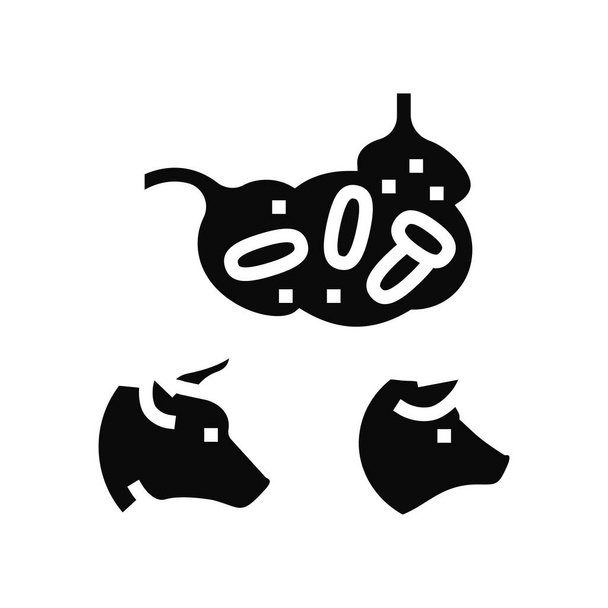 coli bacille animal domestique glyphe icône vectoriel illustration - Vecteur, image