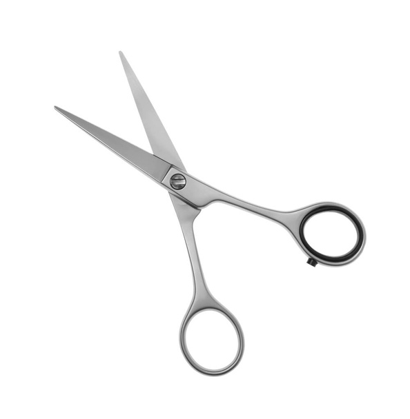 Professional hairdresser scissors isolated on white. Haircut tool - Photo, image